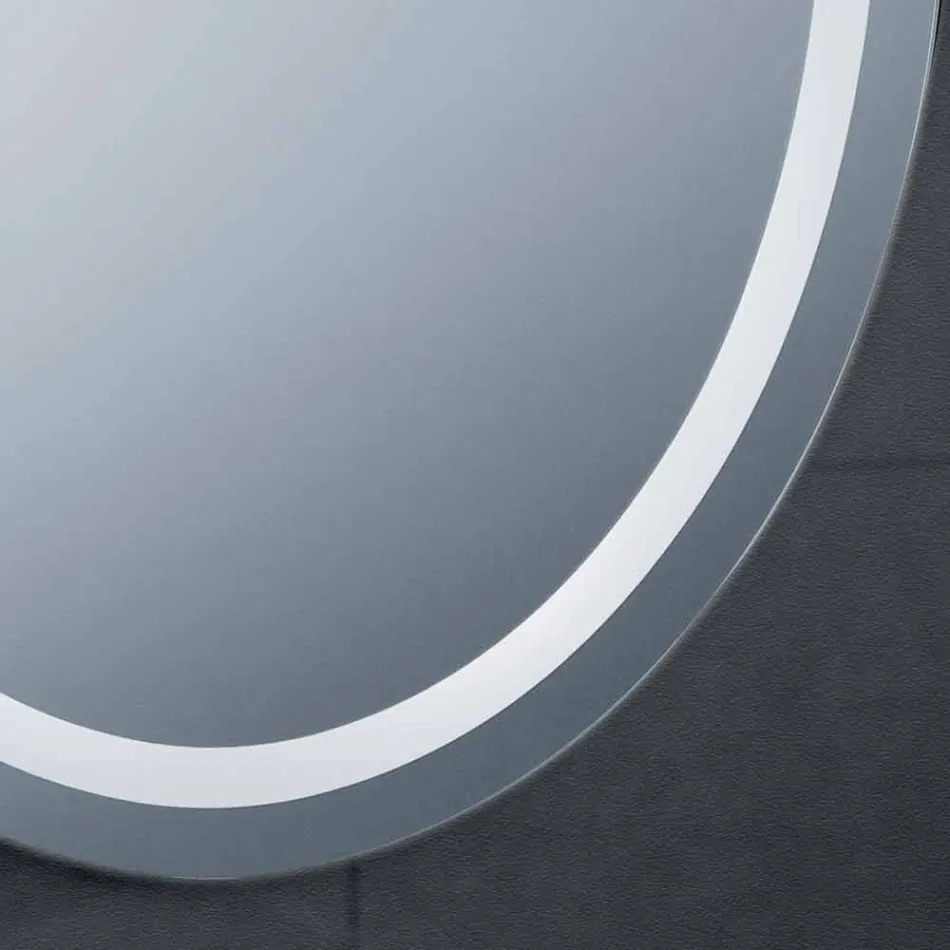 Oglinda design modern, cu baie de iluminat cu LED-uri Pure Viadurini