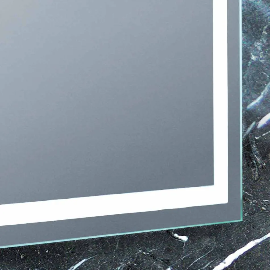 Oglindă baie de design modern, cu iluminare cu LED-uri Paco Viadurini