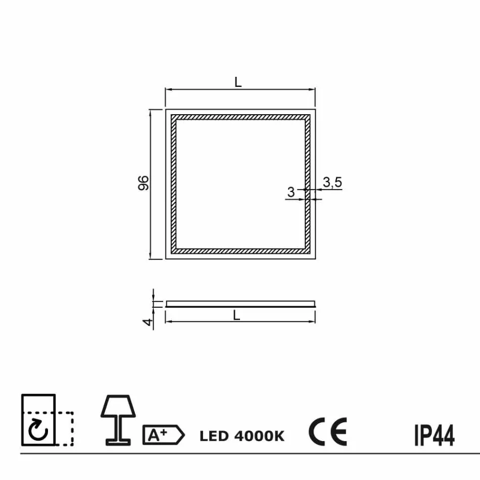 Oglindă baie de design modern, cu iluminare cu LED-uri Paco Viadurini