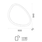 Oglindă în formă neregulată cu iluminare din spate fabricată în Italia - Ride Viadurini