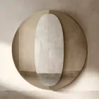 Oglindă dublă din lemn Bristol, design modern, fabricată în Italia Viadurini