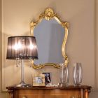 Oglindă clasică în foiță de aur cu cadru în formă Fabricată în Italia - Prețioasă Viadurini