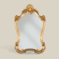 Oglindă clasică în foiță de aur cu cadru în formă Fabricată în Italia - Prețioasă