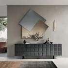 Oglindă realizată din 3 plăci suprapuse, 2 din bronz și 1 fumurie - Armida Viadurini