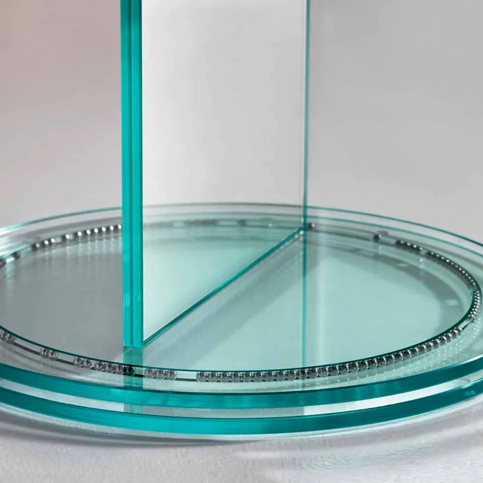 Oglindă independentă dublă față cu bază Rontante din sticlă de lux - Gaudenzio Viadurini