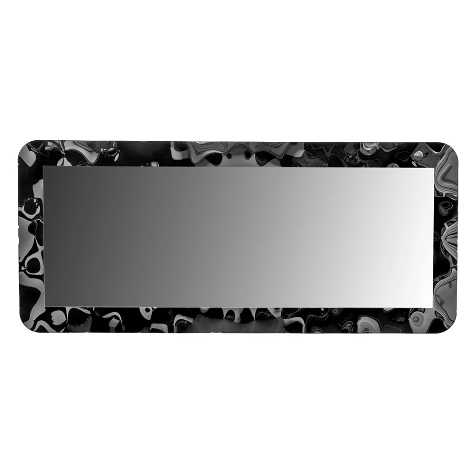 Oglindă curbată din sticlă cu efect lichid și iluminare din spate - Excelsior Viadurini