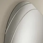 Oglindă din sticlă cu gravuri în două dimensiuni și culori fabricată în Italia - Vela Viadurini