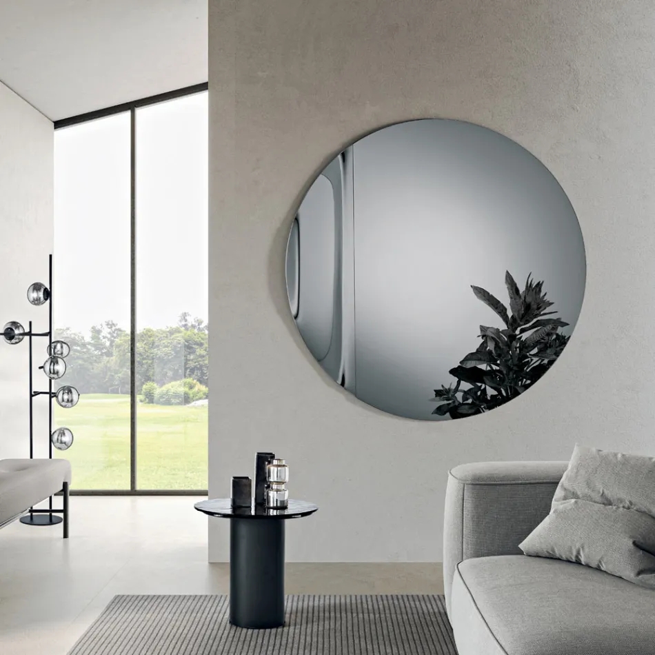 Oglindă din sticlă fuzionată Wave, fabricată în Italia - Candida Viadurini