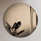 Oglindă din sticlă fuzionată Wave, fabricată în Italia - Candida Viadurini