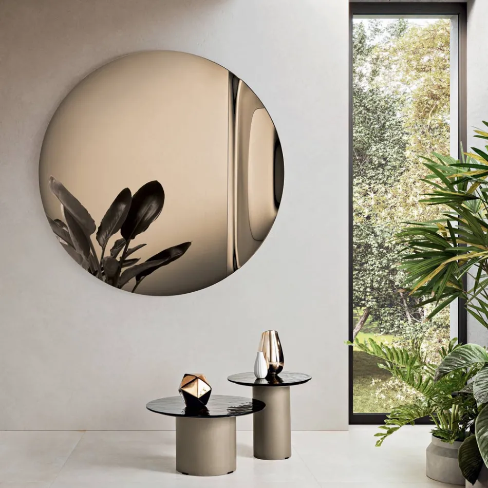 Oglindă din sticlă fuzionată Wave, fabricată în Italia - Candida Viadurini