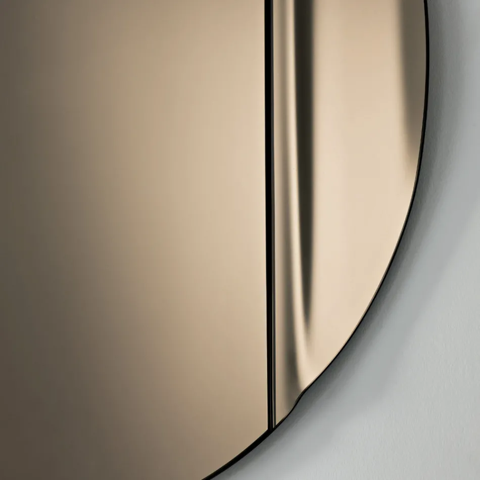 Oglindă din sticlă fuzionată Wave, fabricată în Italia - Candida Viadurini