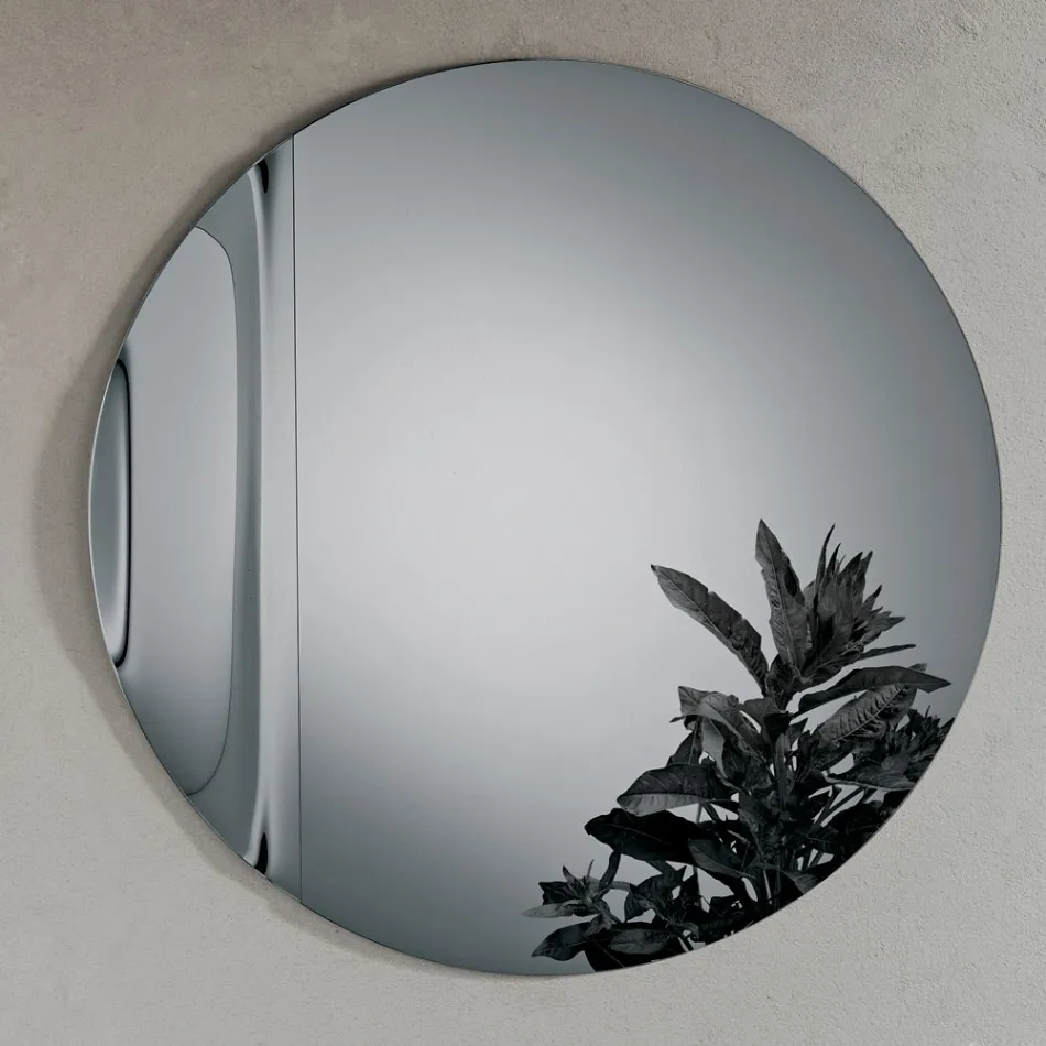 Oglindă din sticlă fuzionată Wave, fabricată în Italia - Candida Viadurini