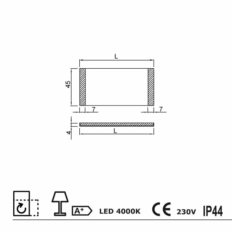 oglindă iluminate în design de LED-uri cu sticlă mată margini Sam Viadurini