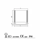 Oglindă Baie modernă cu lumini LED, L1200xh.900 mm, Agata Viadurini