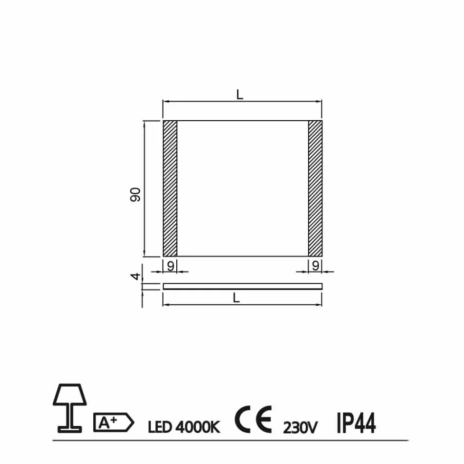 Oglindă Baie modernă cu lumini LED, L1200xh.900 mm, Agata Viadurini