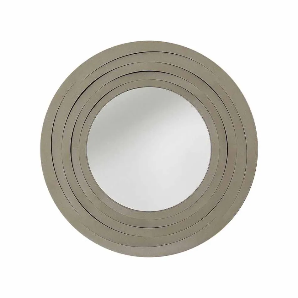 Oglindă circulară modernă de perete din fier colorat realizată în Italia - Oregano Viadurini