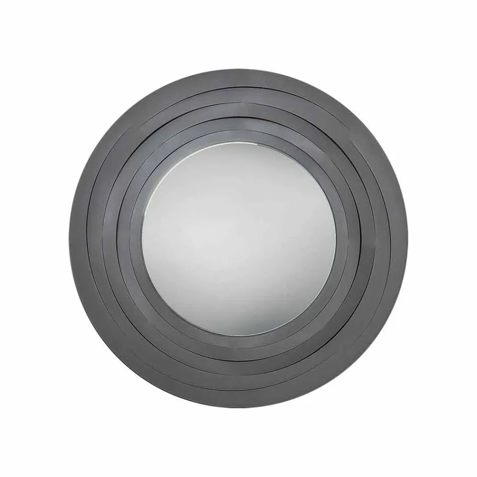 Oglindă circulară modernă de perete din fier colorat realizată în Italia - Oregano Viadurini