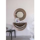 Oglindă circulară modernă de perete din fier colorat realizată în Italia - Oregano Viadurini