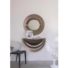 Oglindă circulară modernă de perete din fier colorat realizată în Italia - Oregano Viadurini