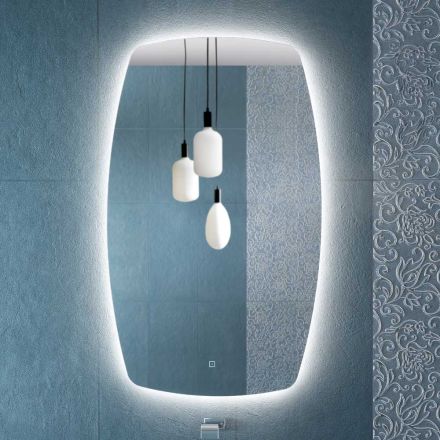 Oglindă perimetrală cu iluminare din spate LED Made in Italy - Sleep Viadurini