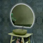 Oglindă cu iluminare din spate și bandă LED continuă pe perete - Excelsior Viadurini