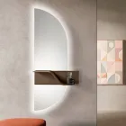 Oglindă cu iluminare din spate cu LED și margini lustruite, fabricată în Italia - Kyra Viadurini