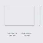 Oglindă de perete retroiluminată cu cadru din oțel Made in Italy - Tundra Viadurini