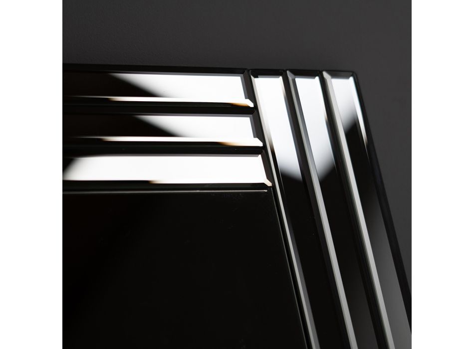 Oglinda de perete dreptunghiulara cu structura in design modern Mdf - Brisco Viadurini