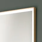 Oglindă de perete dreptunghiulară Cadru metalic Diverse culori și lumină Led - Renga Viadurini