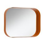 Oglindă dreptunghiulară rotunjită, cadru metalic Fabricat în Italia - Alexandra Viadurini