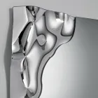 Oglindă dreptunghiulară cu colț din sticlă fuzionată, fabricată în Italia - Adelinda Viadurini