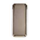 Oglindă dreptunghiulară cu ramă din cristal turnat, fabricată în Italia - Belinda Viadurini