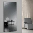 Oglindă dreptunghiulară cu gravuri laser fabricată în Italia - Alberta Viadurini