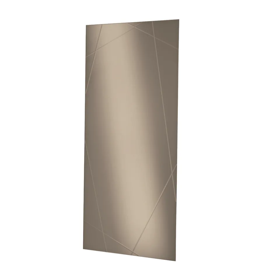 Oglindă dreptunghiulară cu gravuri laser fabricată în Italia - Alberta Viadurini