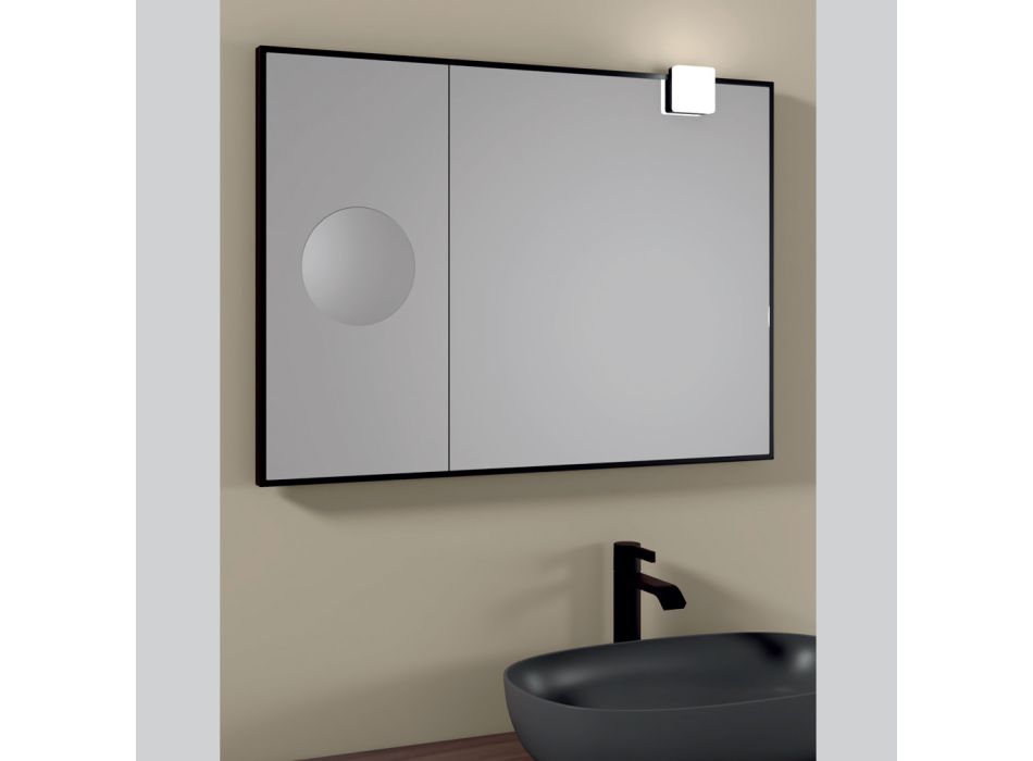 Oglinda dreptunghiulara din lemn si oglinda maritoare Made in Italy - Curie Viadurini