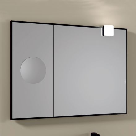 Oglinda dreptunghiulara din lemn si oglinda maritoare Made in Italy - Curie Viadurini