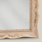 Oglinda dreptunghiulara din lemn alb in stil clasic Made in Italy - Florenta Viadurini