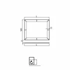Oglinda legat margine la sol moderne, H120 x L120CM, Dedal Viadurini