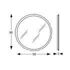 Oglinda rotunda cu iluminare LED integrata Made in Italy - Vinci Viadurini