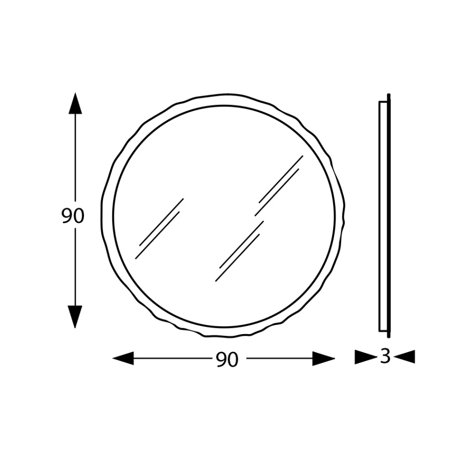 Oglinda rotunda cu iluminare LED integrata Made in Italy - Vinci Viadurini