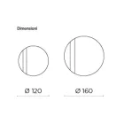 Oglindă rotundă cu inserție de plasă fabricată în Italia - Brigitta Viadurini