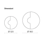 Oglindă rotundă de perete cu inserție de plasă fabricată în Italia - Annabella Viadurini