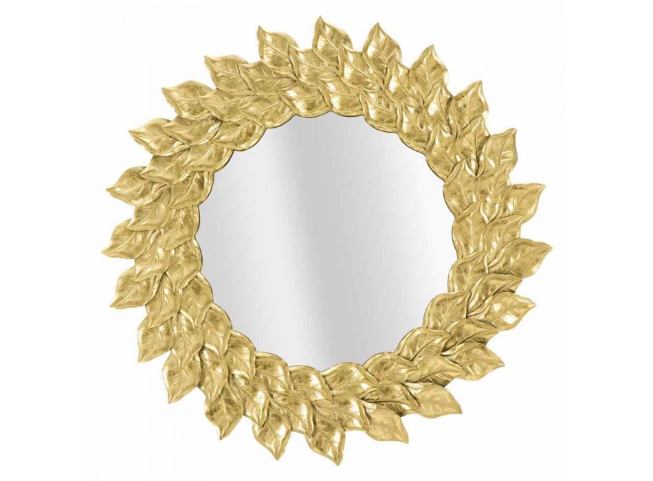 Oglindă rotundă de perete de design modern cu cadru de fier - Seneca Viadurini