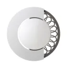 Oglinda Rotunda din Fier cu Decorat Lateral Made in Italy - Lacat Viadurini