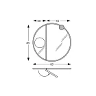 Oglindă rotundă din lemn și oglindă lupă Made in Italy - Marie Viadurini