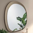 Oglindă în formă de sticlă, realizată din două panouri de sticlă suprapuse, fabricată în Italia - Alida Viadurini