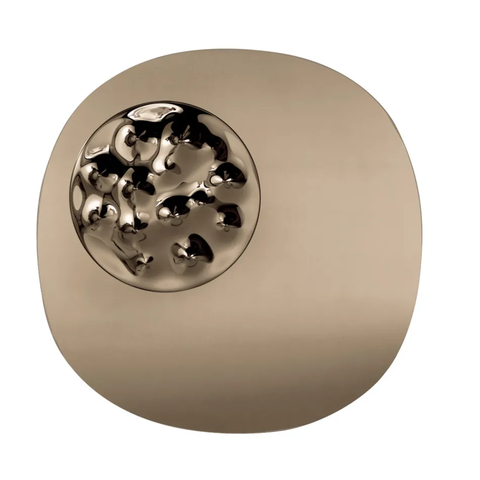 Oglindă în formă de oglindă cu inserție de sticlă ondulată, fabricată în Italia - Adalberta Viadurini