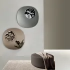 Oglindă în formă de oglindă cu inserție de sticlă ondulată, fabricată în Italia - Adalberta Viadurini