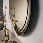 Oglindă în formă de Abigaille cu semi-ramă din sticlă fuzionată, fabricată în Italia Viadurini