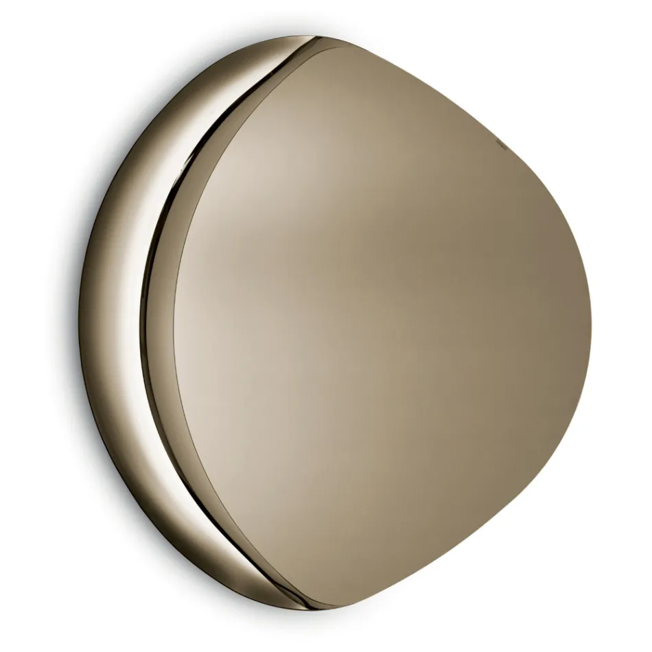 Oglindă în formă de Abigaille cu semi-ramă din sticlă fuzionată, fabricată în Italia Viadurini